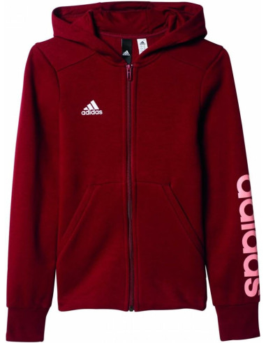 SUDADERA DE NIÑA ADIDAS YG LINEAR FZ HD GRANATE