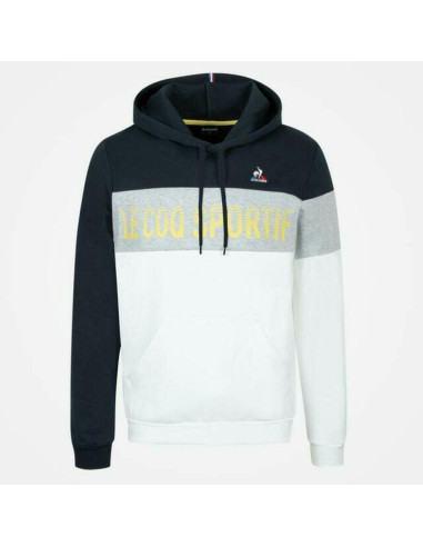 SUDADERA CON CAPUCHA HOMBRE LE COQ SPORTIF SAISON 2 HOODY MARINO/GRIS/BLANCO