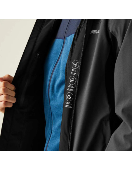 CHUBASQUERO IMPERMEABLE 15.000 MM HOMBRE REGATTA BIRCHDALE II GRIS