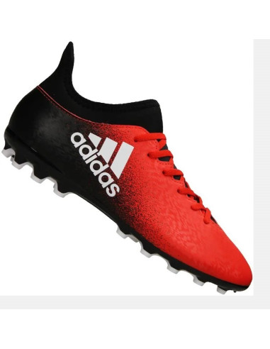 BOTAS DE FUTBOL ADIDAS X 16.3 AG J ROJO-NEGRO