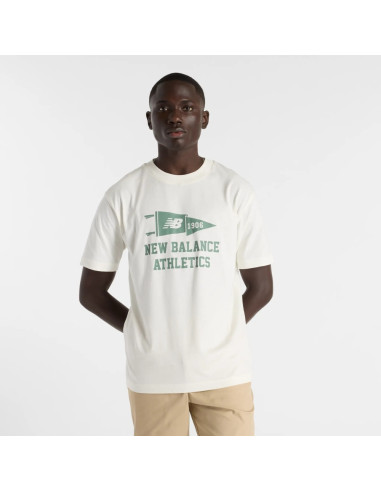 CAMISETA MANGA CORTA ALGODÓN HOMBRE NEW BALANCE MT51924 BLANCO