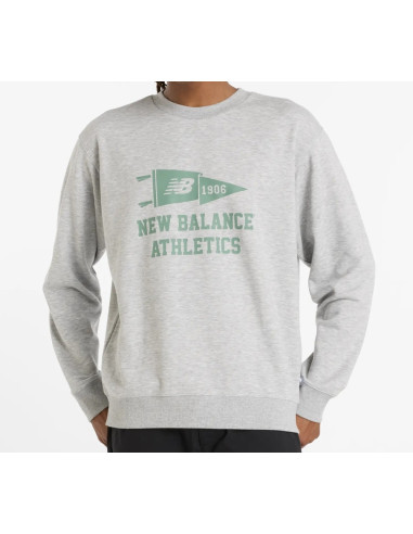 SUDADERA HOMBRE NEW BALANCE MT51929 GRIS