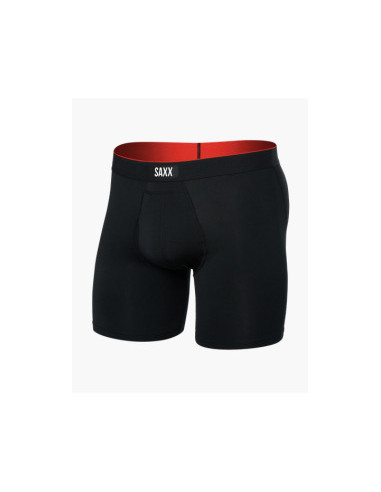 SAXX MULTI SPORT MESH BOXER BRIEF FLY BLACK