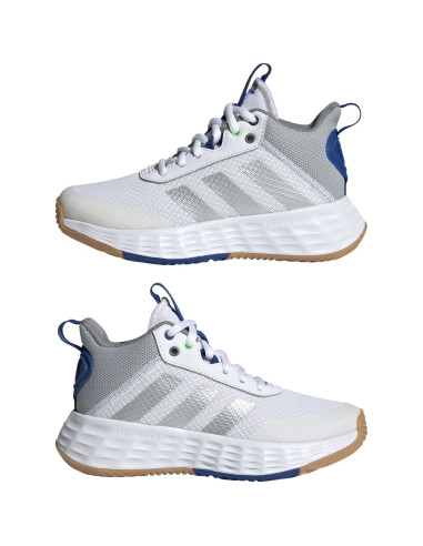 CALZADO DE BALONCESTO ADIDAS OWNTHEGAME 2.0K BLACO-GRIS-AZUL
