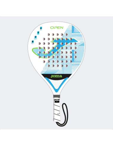 JOMA-PALA DE PÁDEL OPEN BLANCO TURQUESA FLÚOR