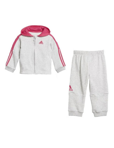 CHÁNDAL BEBÉ NIÑA ADIDAS I LOGO FZHD FL GRIS/FUCSIA