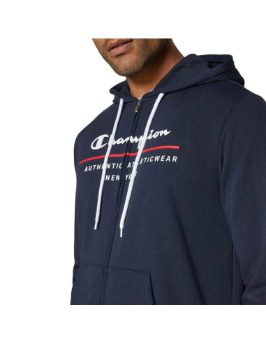 Chaqueta chandal CHAMPION Hooded Full Zip Sweatshirt-219730-BS501-AZUL MARINO-HOMBRE