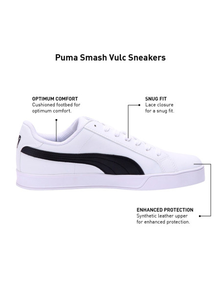 Zapatilla de Moda para UNISEX PUMA Smash Vulc white-black